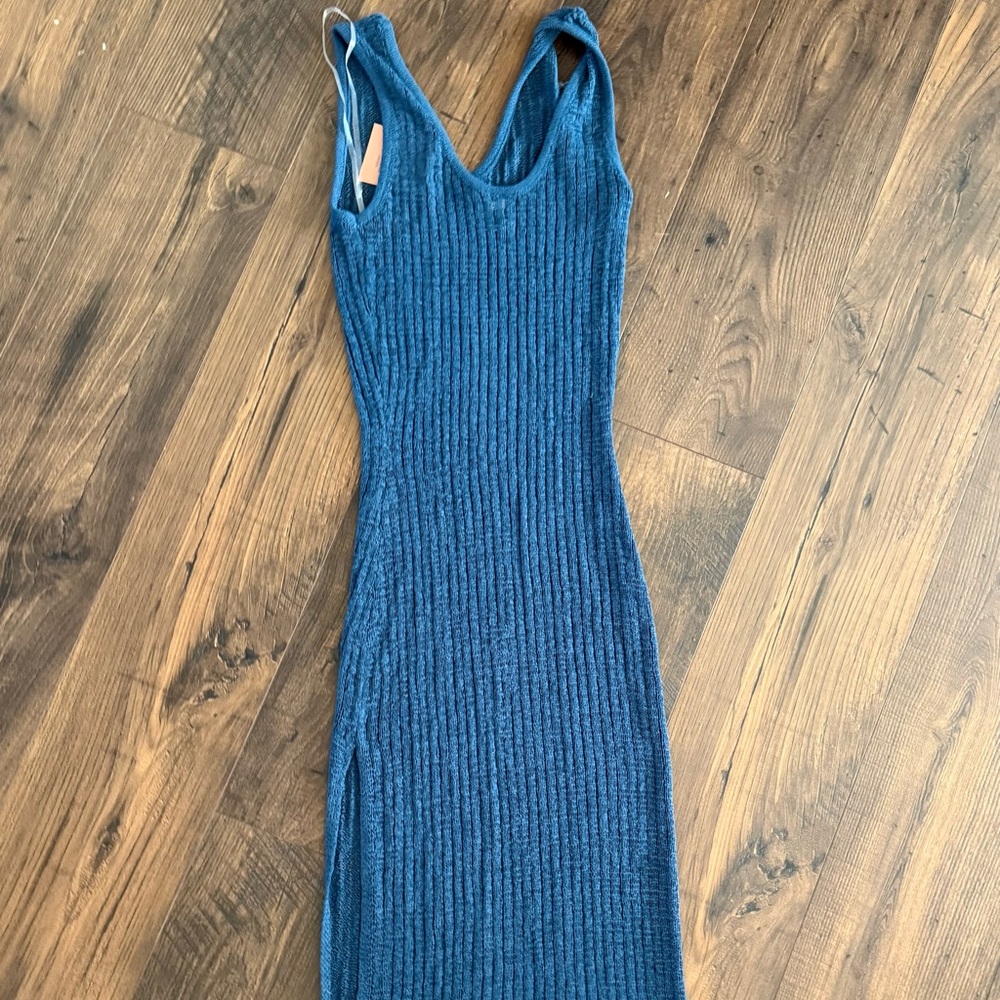 Shade & Shore Blue Knit Swim Coverup